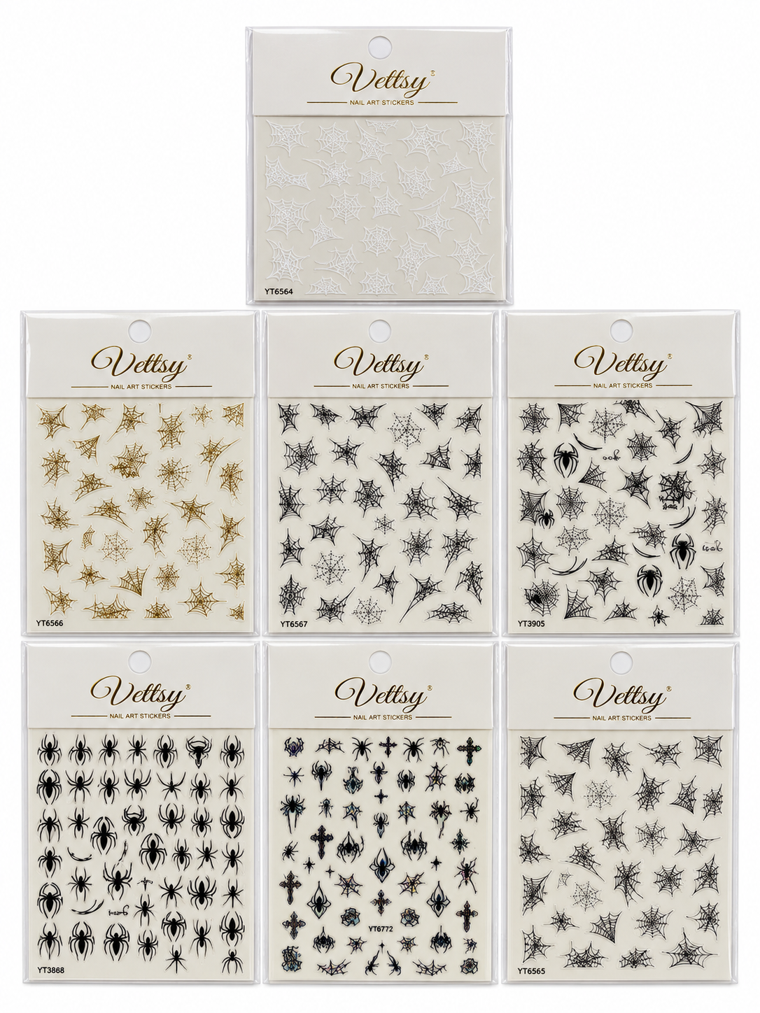 Vettsy Nail Sticker Set-Spiderweb