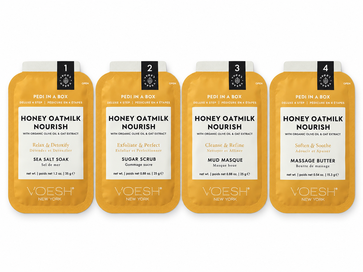 VOESH Pedi in a Box Deluxe 4 Step-Honey Oatmilk Nourish