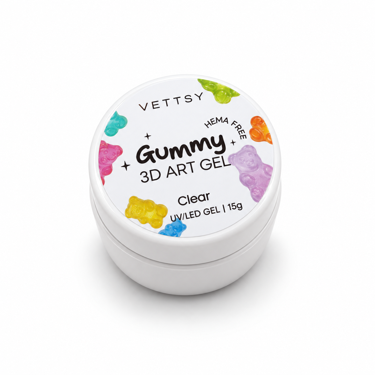 Vettsy Gummy 3D Art Gel-Clear
