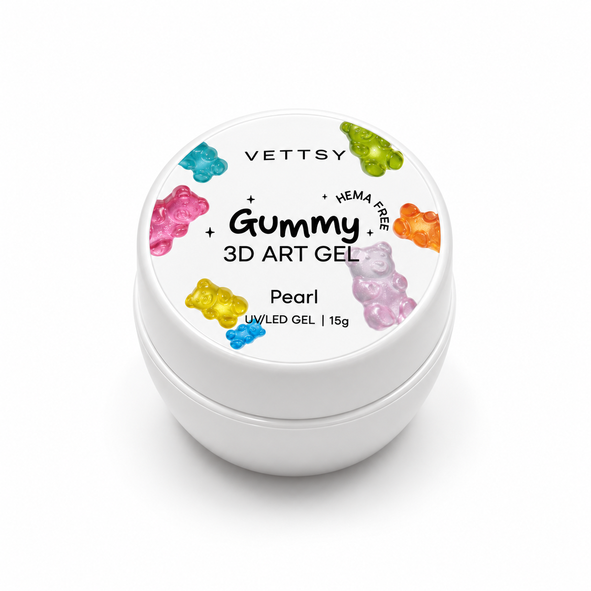 Vettsy Gummy 3D Art Gel-Pearl