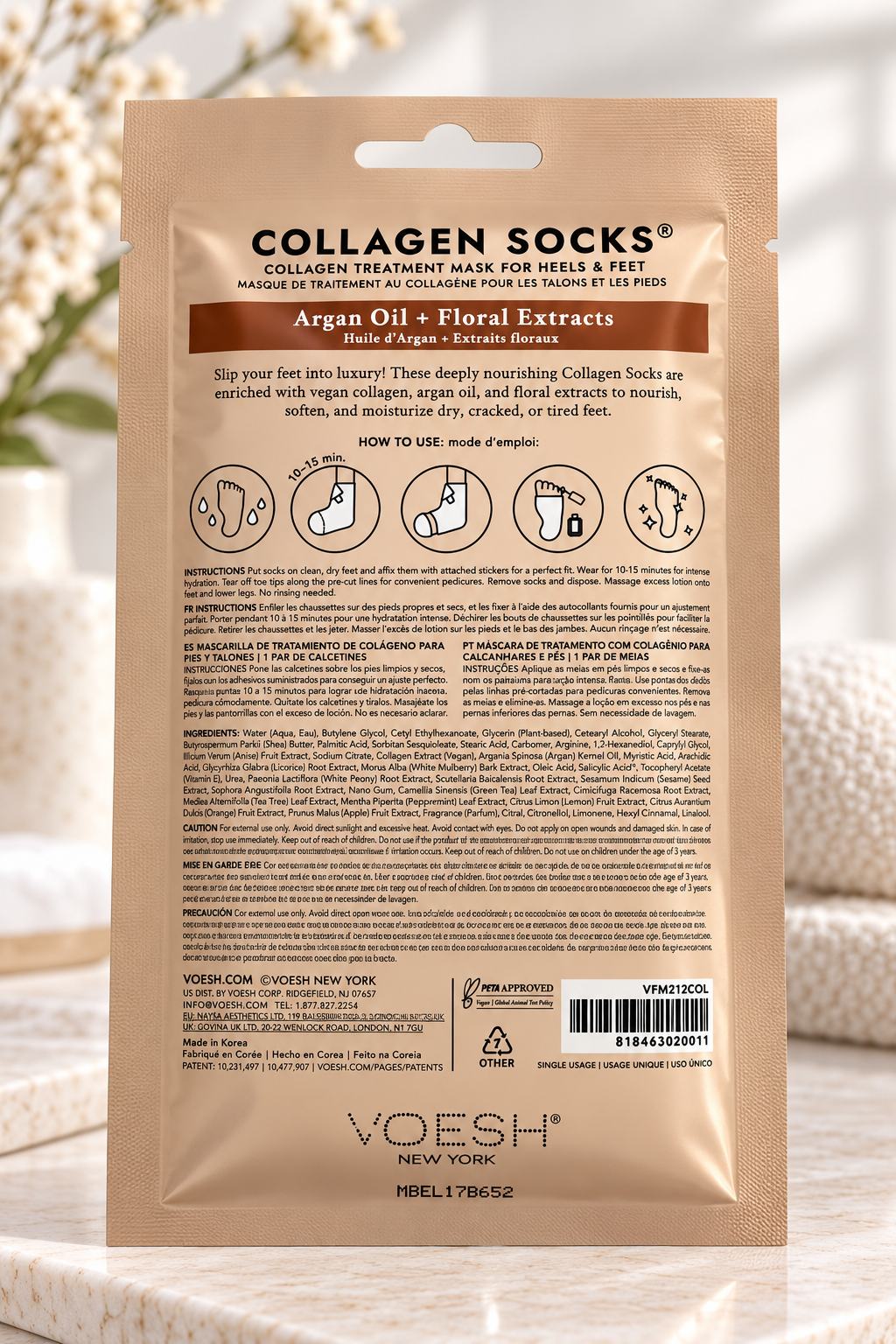 VOESH Collagen Socks with Argan Oil