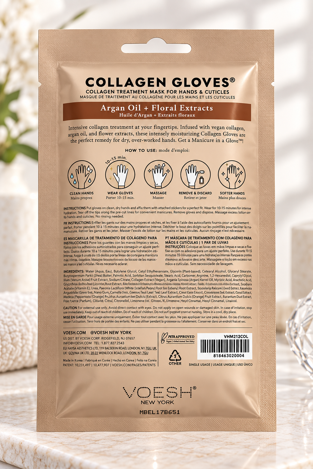 VOESH Collagen Gloves with Argan Oil