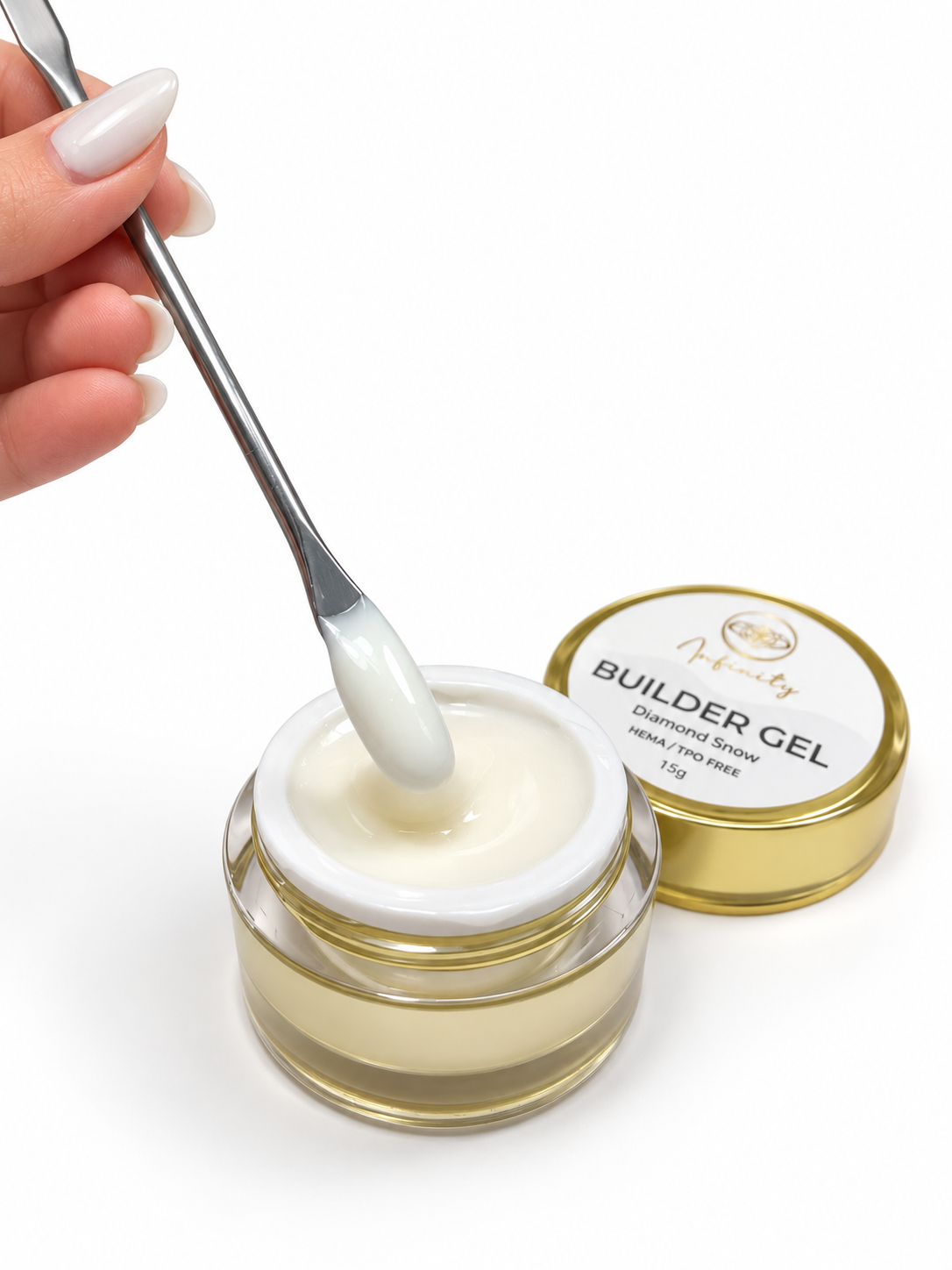 Infinity Hard Builder Gel-Diamond Snow 15g