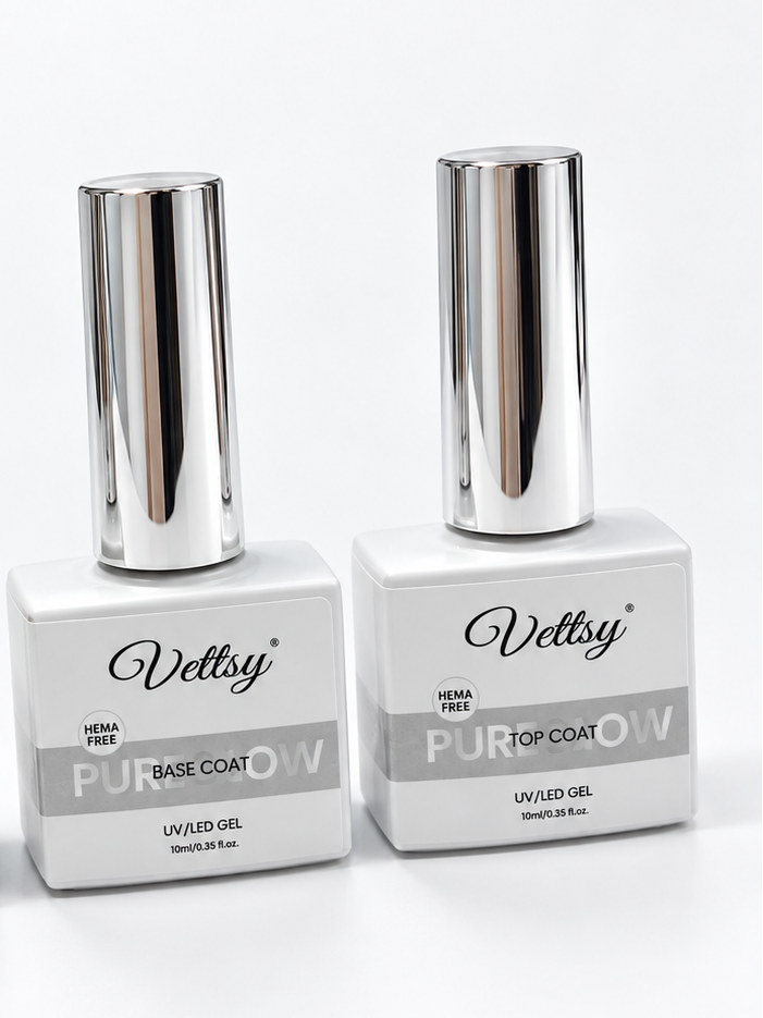 Vettsy PureGlow HEMA-Free Base & Top Coat Duo
