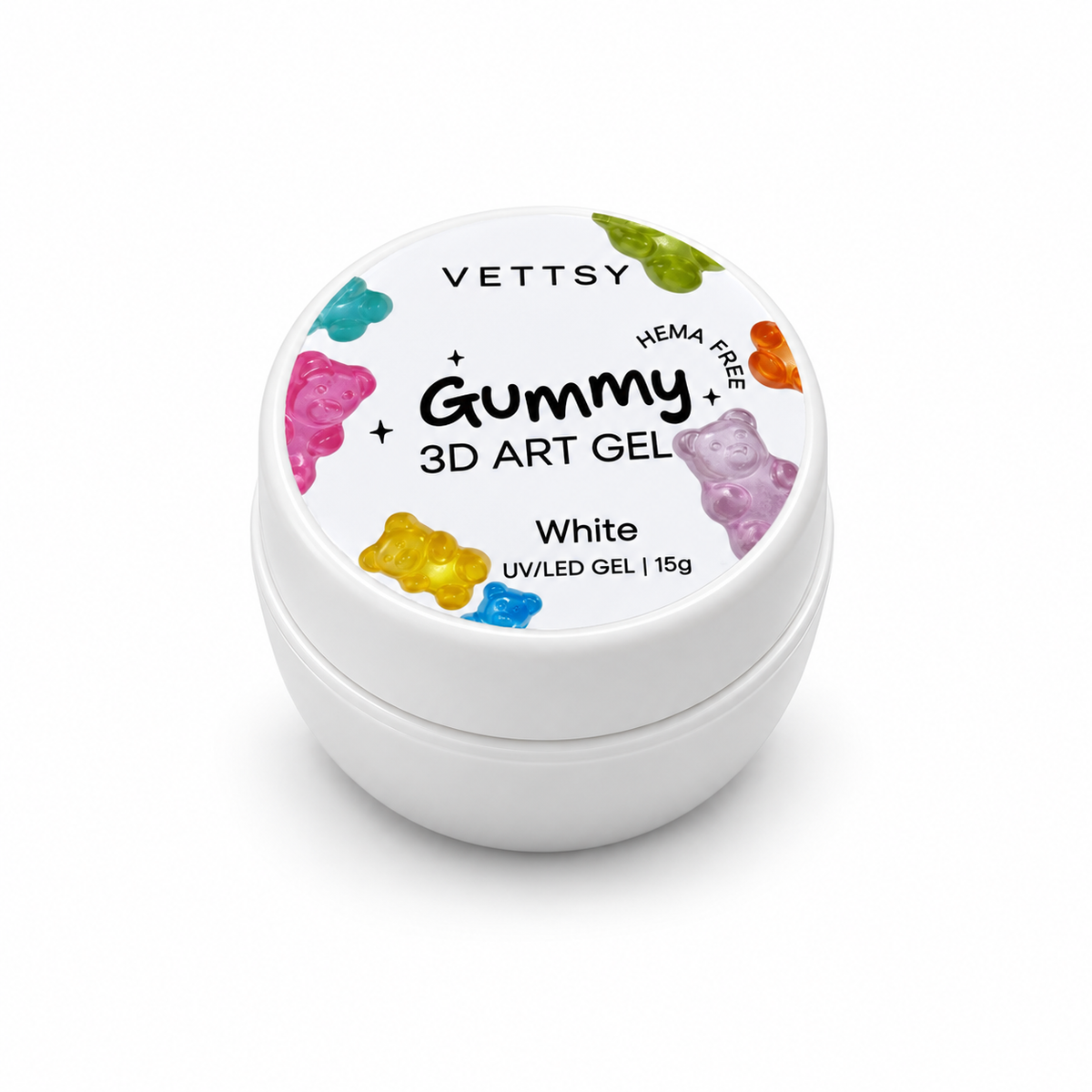 Vettsy Gummy 3D Art Gel-White